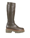 Civico14 Woman Knee Boots Military Green Size 10 Soft Leather
