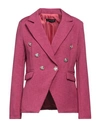 Vanessa Scott Woman Suit Jacket Magenta Size L Polyester