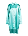 Msgm Woman Mini Dress Turquoise Size 8 Viscose, Elastane In Blue