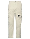 C.p. Company C. P. Company Man Pants Ivory Size 38 Cotton, Elastane In White