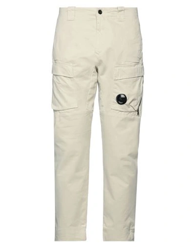 C.p. Company C. P. Company Man Pants Ivory Size 40 Cotton, Elastane In White