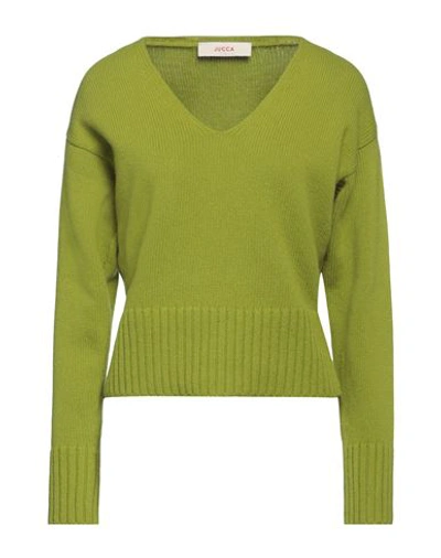 Jucca Woman Sweater Acid Green Size M Virgin Wool
