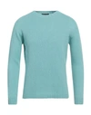 Aragona Man Sweater Turquoise Size 42 Wool, Cashmere In Blue