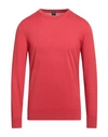 Fedeli Man Sweater Red Size 42 Cotton