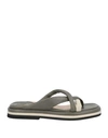Ixos Woman Toe Strap Sandals Military Green Size 10 Soft Leather In Green