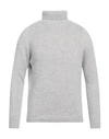Aragona Man Turtleneck Grey Size 38 Wool, Cashmere