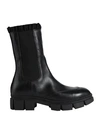 KARL LAGERFELD KARL LAGERFELD ARIA LONG GORE RUFFLE BT WOMAN ANKLE BOOTS BLACK SIZE 7 CALFSKIN