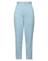 Red Valentino Woman Pants Sky Blue Size 0 Cotton, Virgin Wool