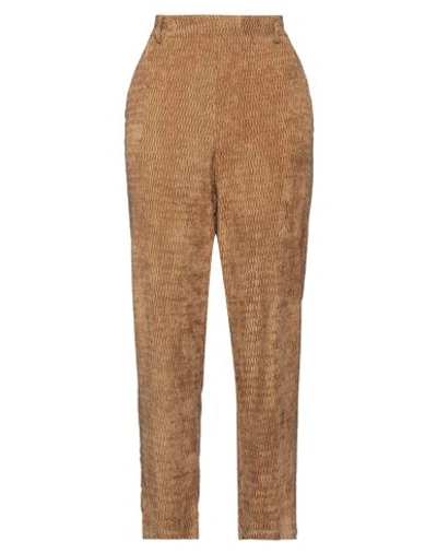 Momoní Woman Pants Camel Size 8 Viscose In Beige