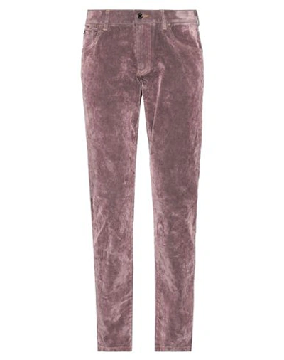 Dolce & Gabbana Man Pants Pastel Pink Size 28 Cotton, Elastane, Viscose