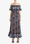 ETRO BERRY PRINT OFF-SHOULDER MAXI DRESS