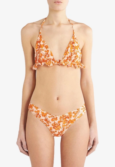 Etro Berry Print Bikini In Orange