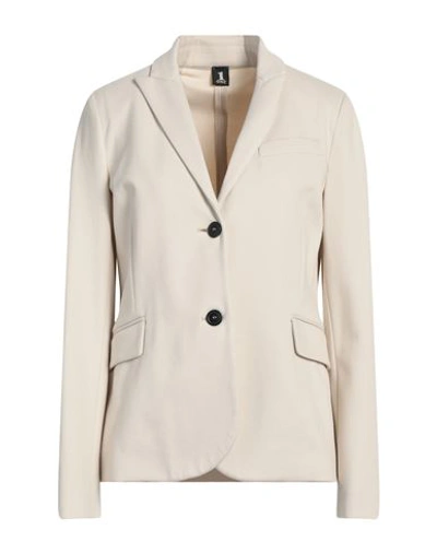 1-one Woman Blazer Beige Size 8 Viscose, Polyamide, Elastane