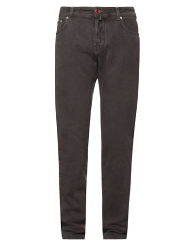 Jacob Cohёn Man Pants Dark Brown Size 36 Cotton In Brown