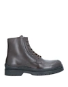 Cerruti 1881 Man Ankle Boots Dark Brown Size 8 Cow Leather