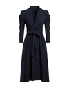 High Woman Midi Dress Midnight Blue Size 10 Polyester, Elastane