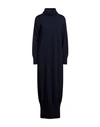 Alpha Studio Woman Long Dress Navy Blue Size 8 Recycled Wool, Ecovero Viscose, Recycled Polyamide, R
