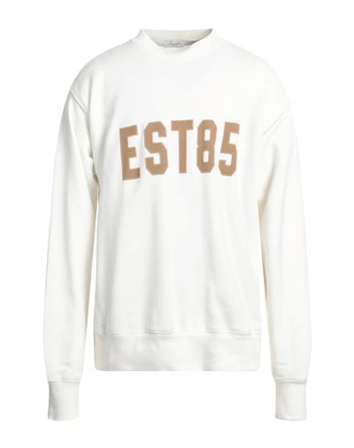 Paolo Pecora Man Sweatshirt White Size 3xl Cotton, Elastane