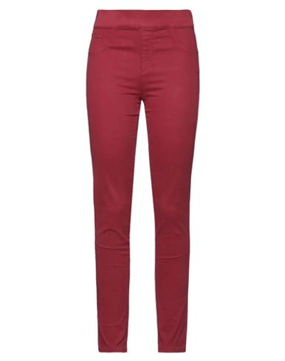 Marani Woman Pants Brick Red Size 26 Cotton, Elastane