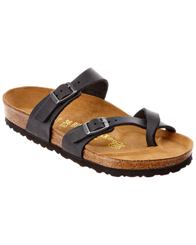 Birkenstock Mayari Womens Flip-flop Leather Thong Sandals In Black