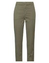 Dondup Woman Pants Military Green Size 29 Cotton, Elastane In Green