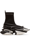 Balmain Unicorn Round Head High Upper Board Shoes In Black