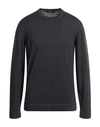 Alpha Studio Man Sweater Steel Grey Size 44 Merino Wool In Grey