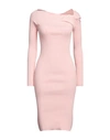 Blumarine Woman Midi Dress Pink Size 6 Viscose, Polyester