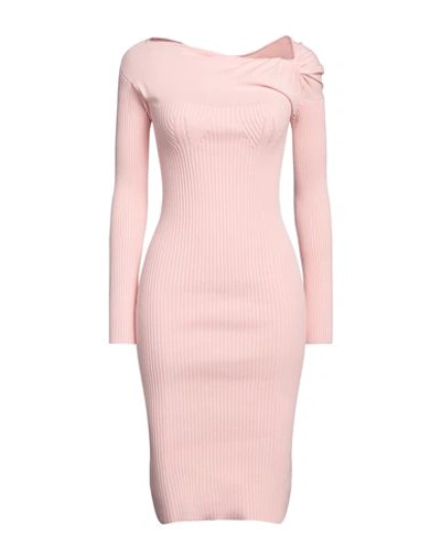 Blumarine Woman Midi Dress Pink Size 6 Viscose, Polyester