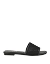 Rodo Woman Sandals Black Size 8 Soft Leather, Textile Fibers