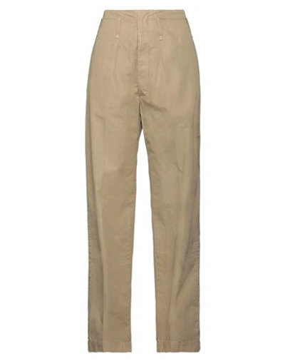 Fortela Woman Pants Sand Size 8 Cotton In Beige