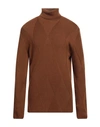 Alpha Studio Man Turtleneck Brown Size 44 Wool