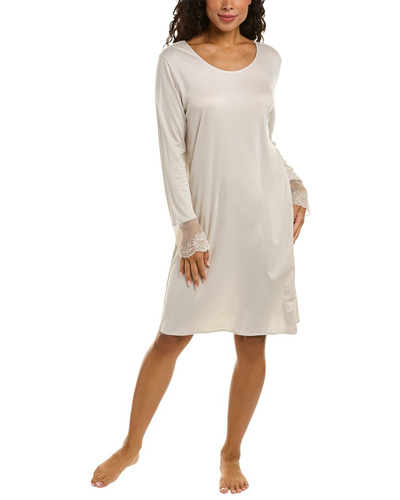 Hanro Lovis Silk-blend Nightgown In Grey