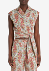 Etro Floral Paisley Print Cropped Shirt In Multicolor