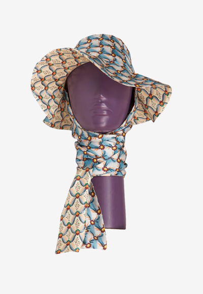 ETRO FLORAL PRINT SILK HAT