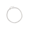 Ross-simons Cz Anklet In Sterling Silver In Silver