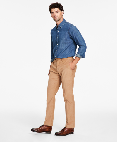 Tommy Hilfiger Men's Modern-fit Solid Corduroy Pants In Tan