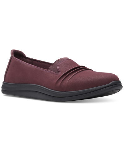 Clarks Women's Breeze Sol Slip-on Flats In Burgundy