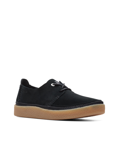 Clarks Men's Collection Oakpark Lace Casual Shoes In Black Suede