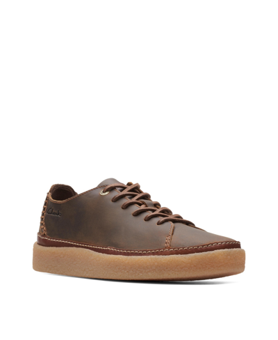 Clarks Men's Collection Oakpark Leather Low Top Casual Shoes In Beeswax Leather