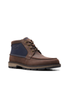 Clarks Maplewalk Moc In Dark Brown Multi