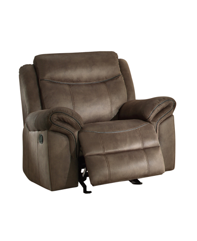 Homelegance White Label Calico 42" Glider Reclining Chair In Brown