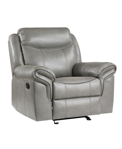 Homelegance White Label Calico 42" Glider Reclining Chair In Gray