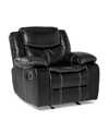 Shop Homelegance White Label Veloce 43" Glider Reclining Chair In Black