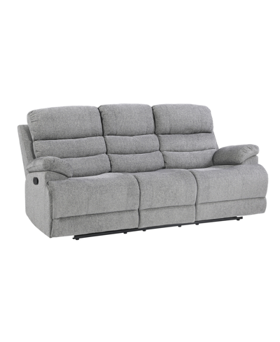 Homelegance White Label Cruz 84" Double Reclining Sofa In Gray
