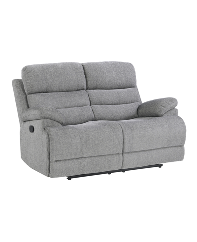 Homelegance White Label Cruz 62" Power Double Reclining Loveseat With Power Headrests And Usb Port In Gray