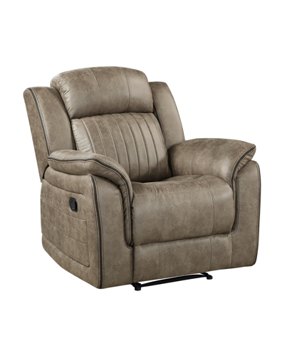 Homelegance White Label Lola 40" Reclining Chair In Sandy Brown
