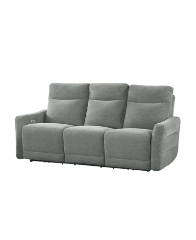 Homelegance White Label Bronagh 78" Power Double Reclining Sofa In Gray