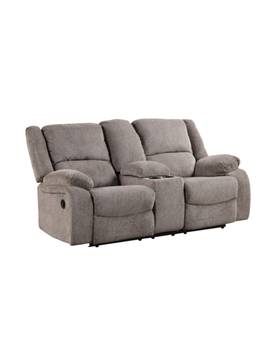 Furniture Of America Hodge 78" Chenille Manual Recliner Loveseat In Gray