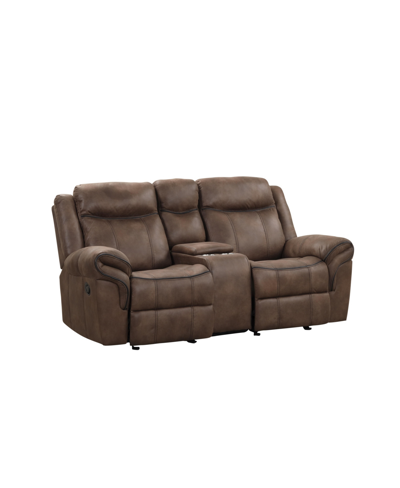 Furniture Of America Harris 79" Fabric Manual Recliner Loveseat In Brown